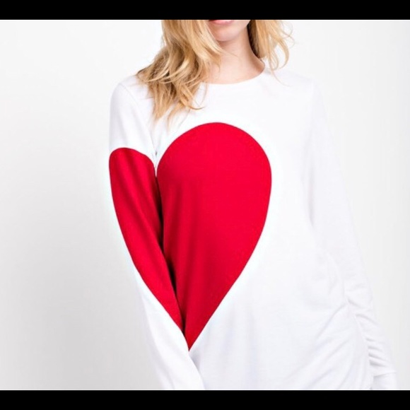 Last One! ❤️ Cute Valentines Day Heart Print Top - Picture 2 of 6